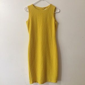 Calvin Klein Sleeveless Yellow Dress